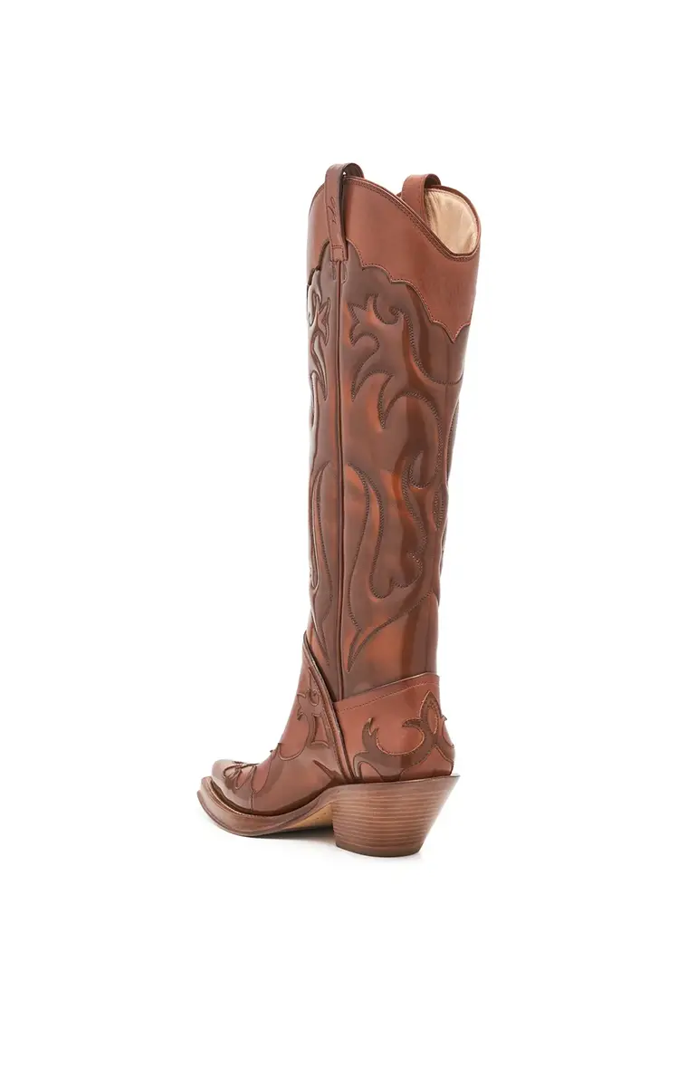 Gabriela Hearst Capitana Cowboy Boot in Cognac Pearlized Leather | Thumbnail 3 Gabriela Hearst Capitana Cowboy Boot in Cognac Pearlized Leather | Thumbnail 3