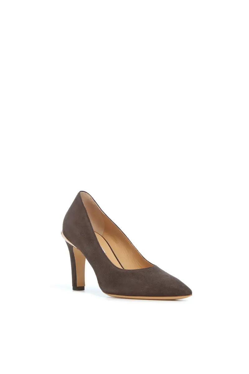 Gabriela Hearst Edwina High Heel Stiletto Pump in Dark Chocolate Suede | Thumbnail 2