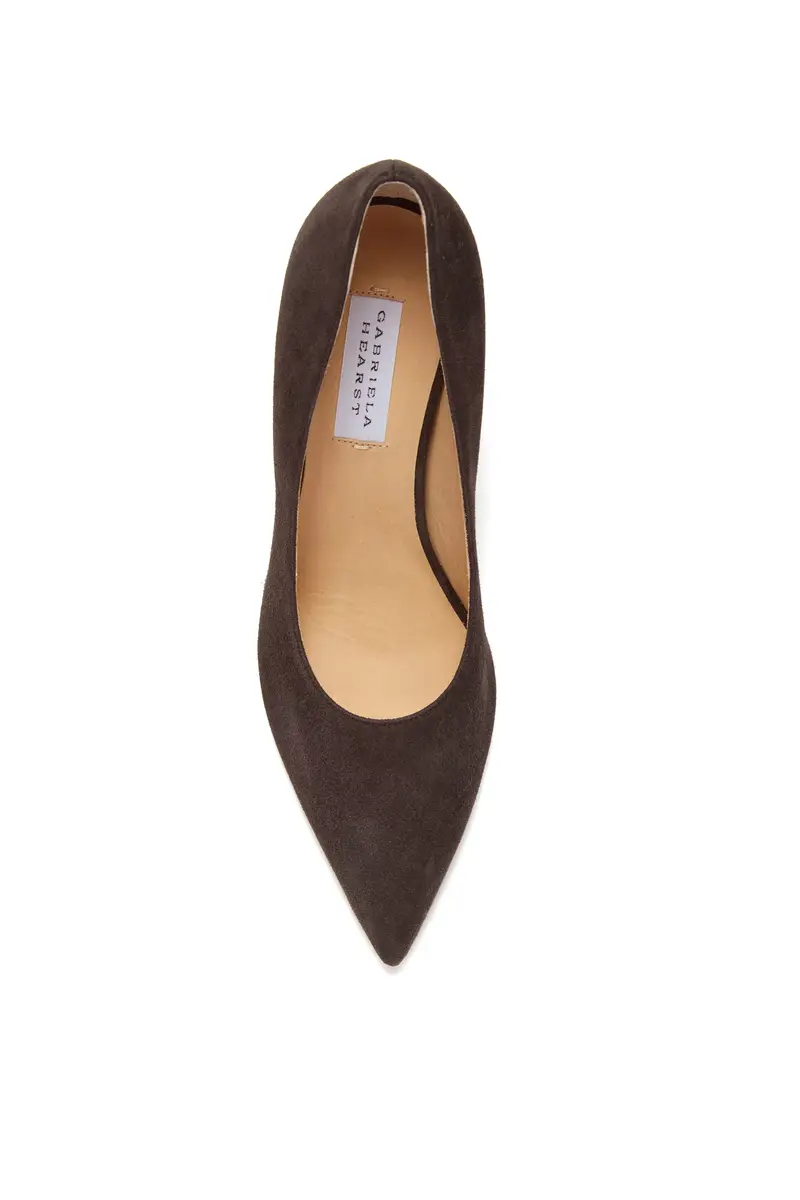 Gabriela Hearst Edwina High Heel Stiletto Pump in Dark Chocolate Suede | Thumbnail 4