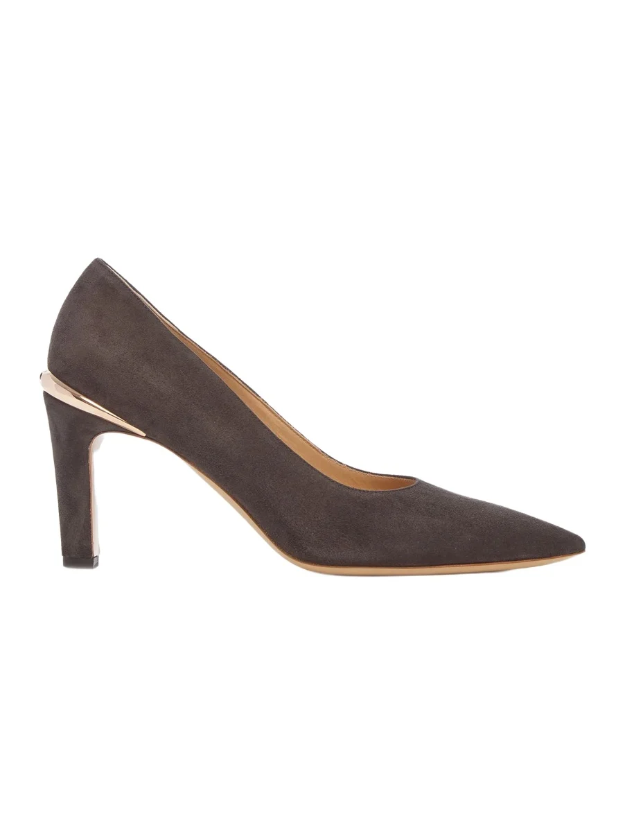 Gabriela Hearst Edwina High Heel Stiletto Pump in Dark Chocolate Suede