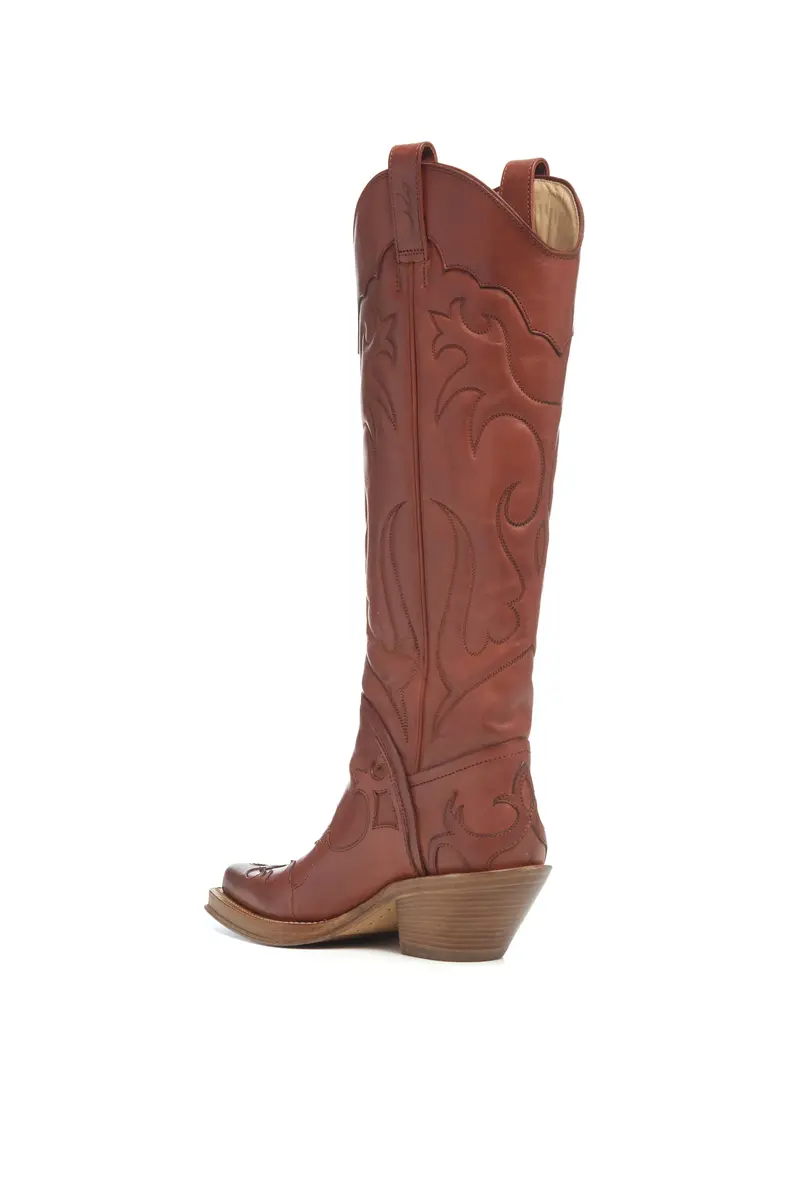 Gabriela Hearst Capitana Cowboy Boot in Tan Leather | Thumbnail 3