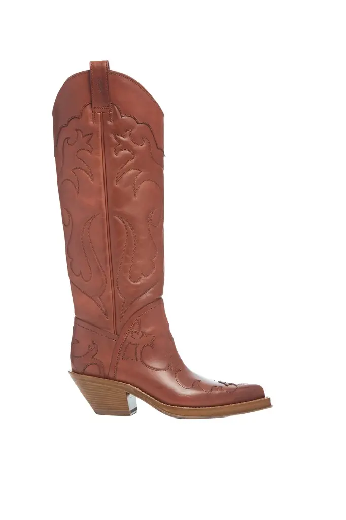 Capitana Cowboy Boot in Tan Leather Capitana Cowboy Boot in Tan Leather