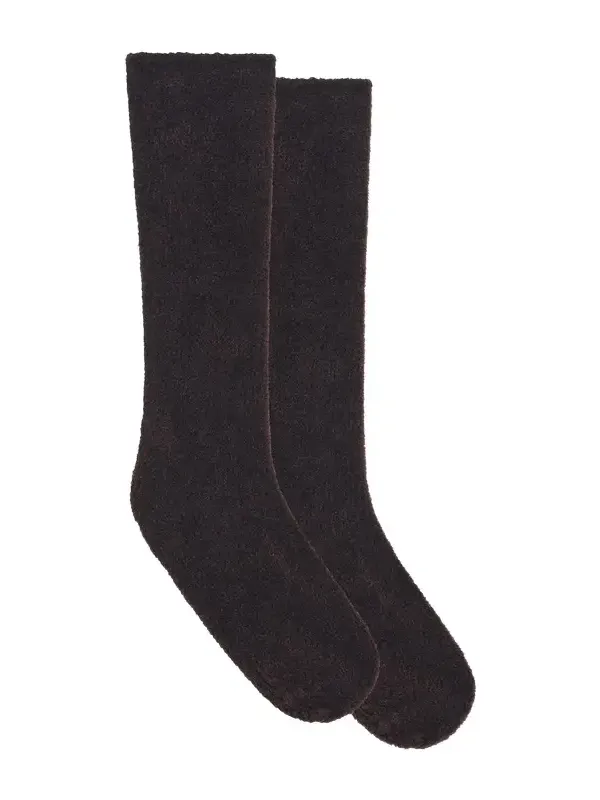 Gabriela Hearst Anima Knit Socks in Chocolate Silk