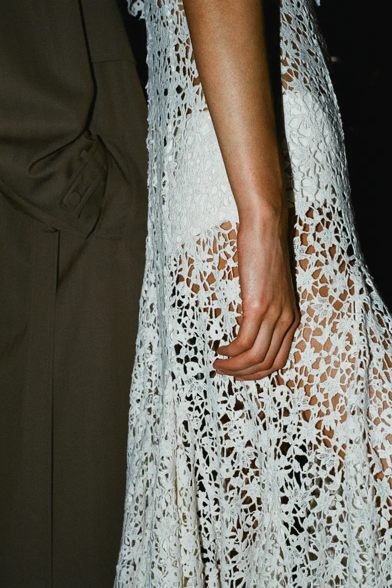 Gabriela Hearst Lulsy Dress in Ivory Floral Cashmere Lace | Thumbnail 9