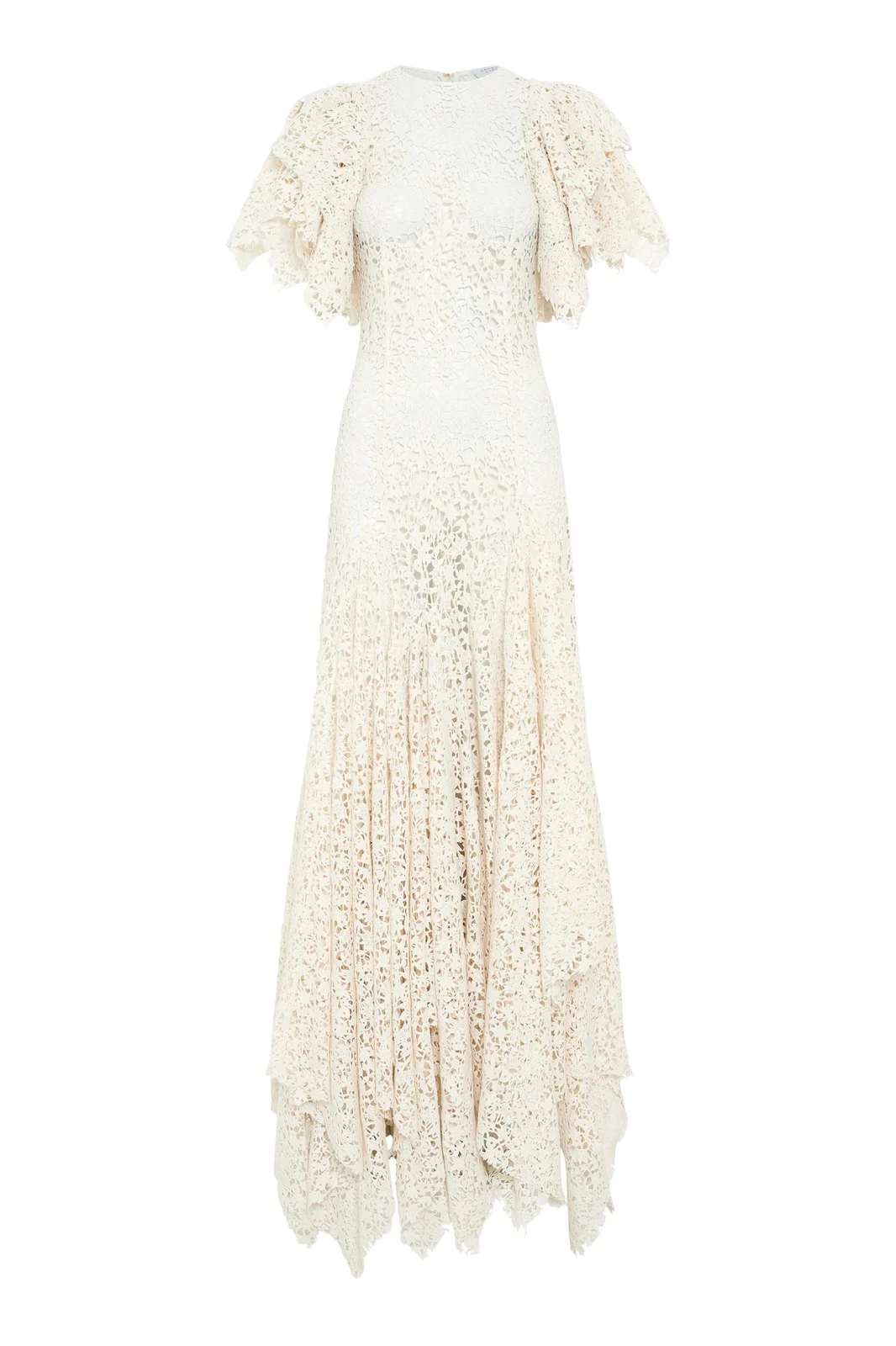 Gabriela Hearst Lulsy Dress in Ivory Floral Cashmere Lace