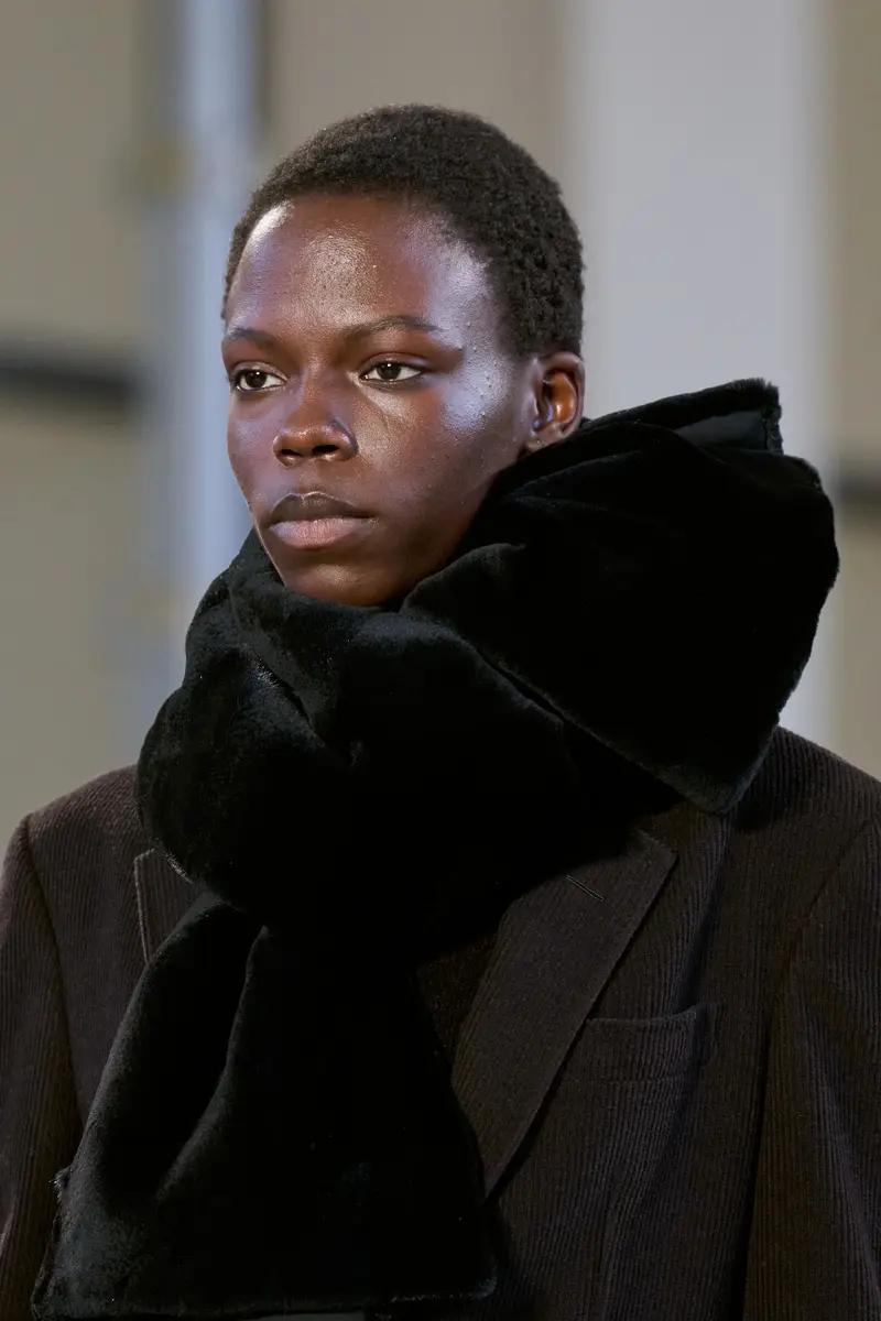 Gabriela Hearst Maccabee Scarf in Black Recycled Mink Fur | Thumbnail 2 Gabriela Hearst Maccabee Scarf in Black Recycled Mink Fur | Thumbnail 2