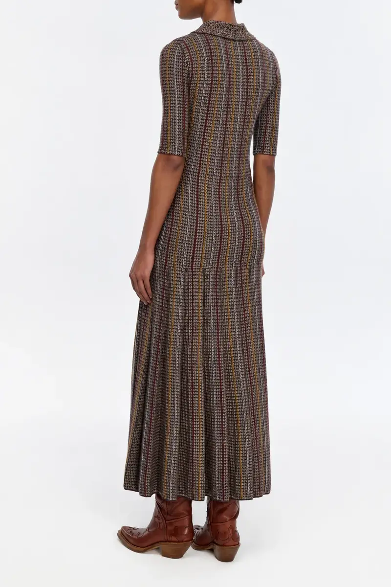Gabriela Hearst Shropshire Knit Dress in Camel Cashmere Silk with Collar | Thumbnail 4 Gabriela Hearst Shropshire Knit Dress in Camel Cashmere Silk with Collar | Thumbnail 4