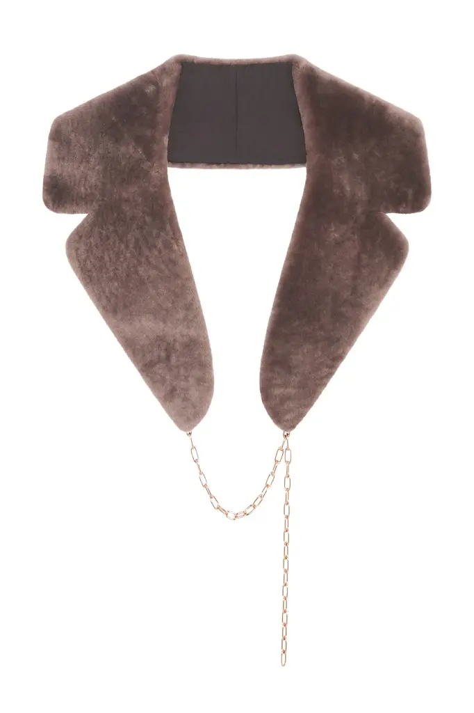 Demeter Coat Collar in Mocha Shearling Demeter Coat Collar in Mocha Shearling