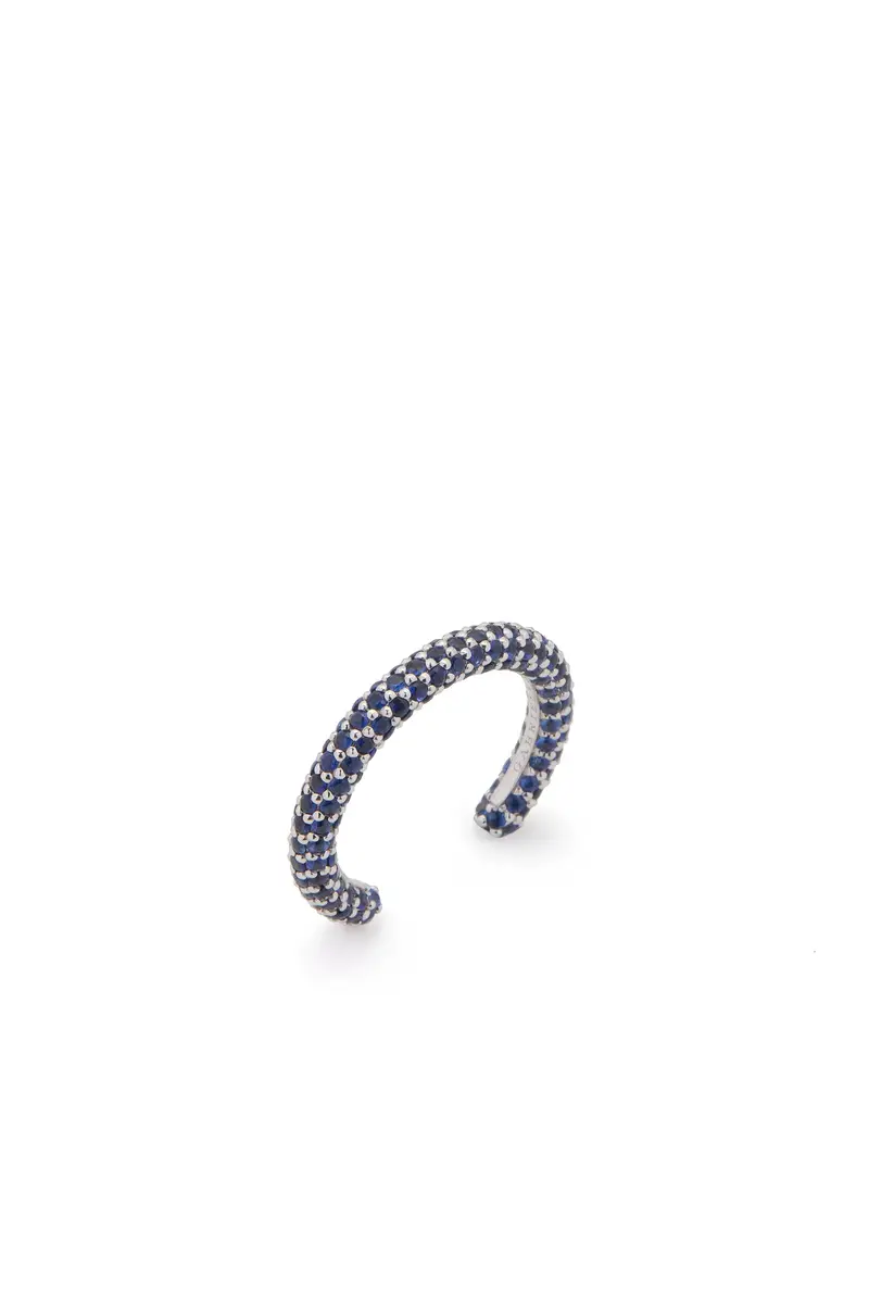 Gabriela Hearst Tarot Pave Ring in 18K White Gold & Blue Sapphires