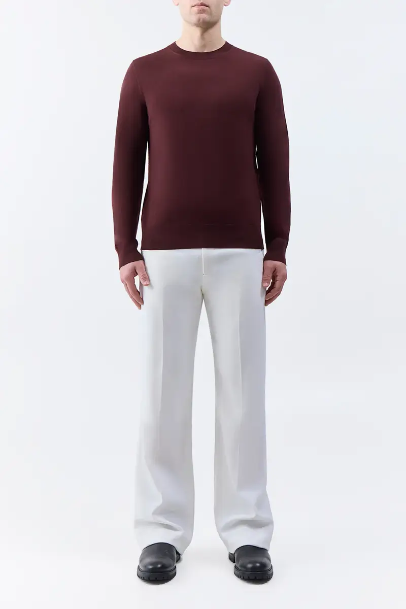 Gabriela Hearst Palco Knit Sweater in Deep Bordeaux Merino Wool | Thumbnail 2 Gabriela Hearst Palco Knit Sweater in Deep Bordeaux Merino Wool | Thumbnail 2