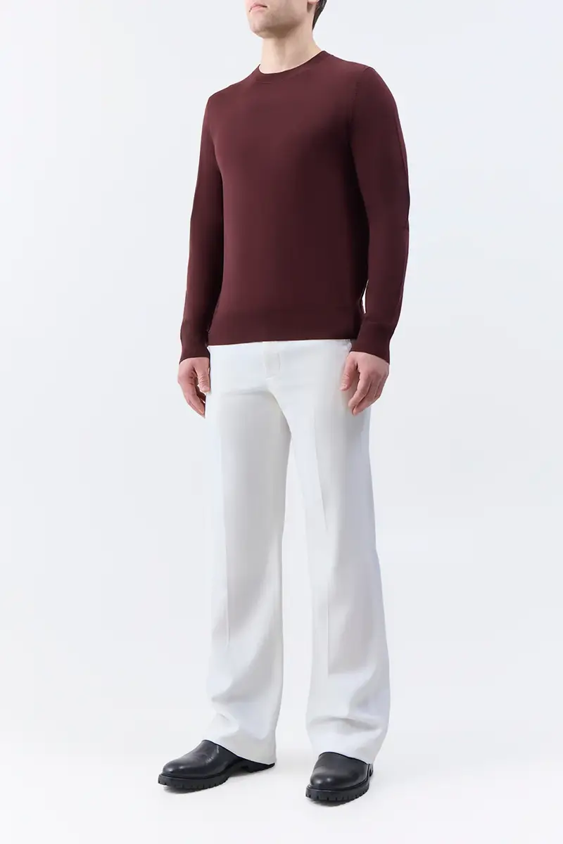 Gabriela Hearst Palco Knit Sweater in Deep Bordeaux Merino Wool | Thumbnail 3 Gabriela Hearst Palco Knit Sweater in Deep Bordeaux Merino Wool | Thumbnail 3