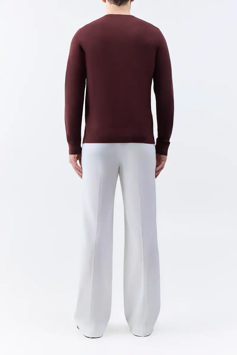 Gabriela Hearst Palco Knit Sweater in Deep Bordeaux Merino Wool | Thumbnail 4 Gabriela Hearst Palco Knit Sweater in Deep Bordeaux Merino Wool | Thumbnail 4