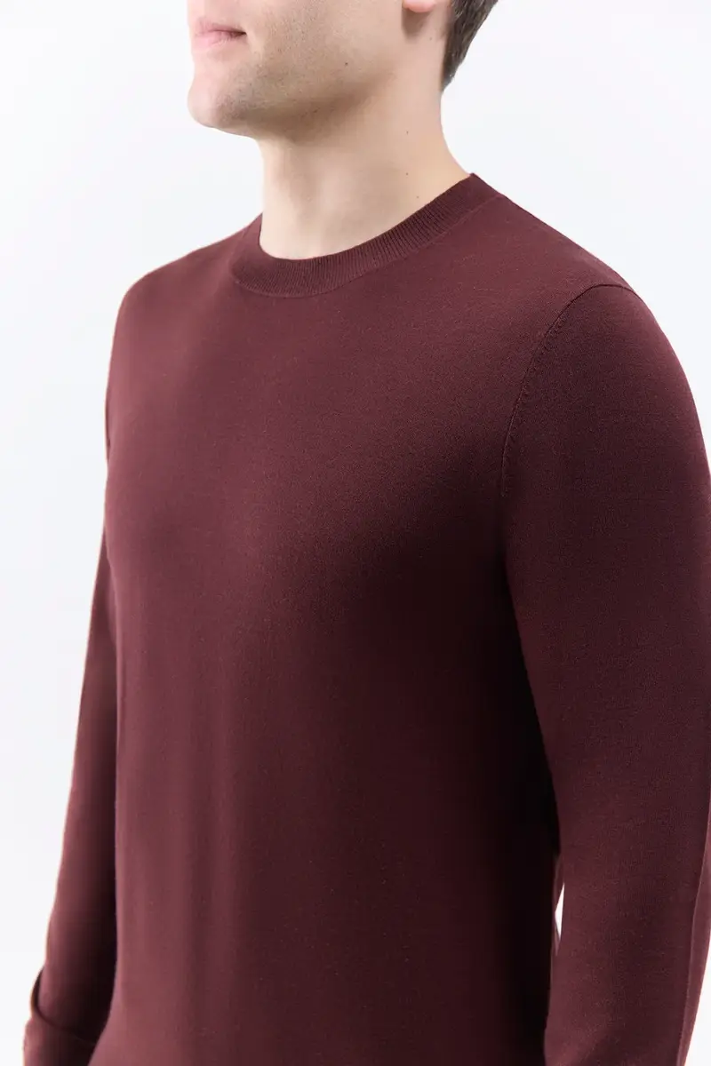 Gabriela Hearst Palco Knit Sweater in Deep Bordeaux Merino Wool | Thumbnail 5 Gabriela Hearst Palco Knit Sweater in Deep Bordeaux Merino Wool | Thumbnail 5