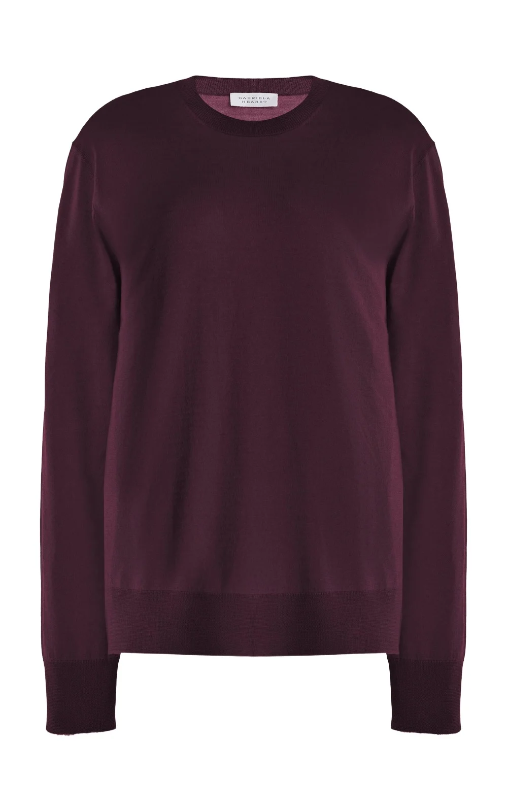 Gabriela Hearst Palco Knit Sweater in Deep Bordeaux Merino Wool