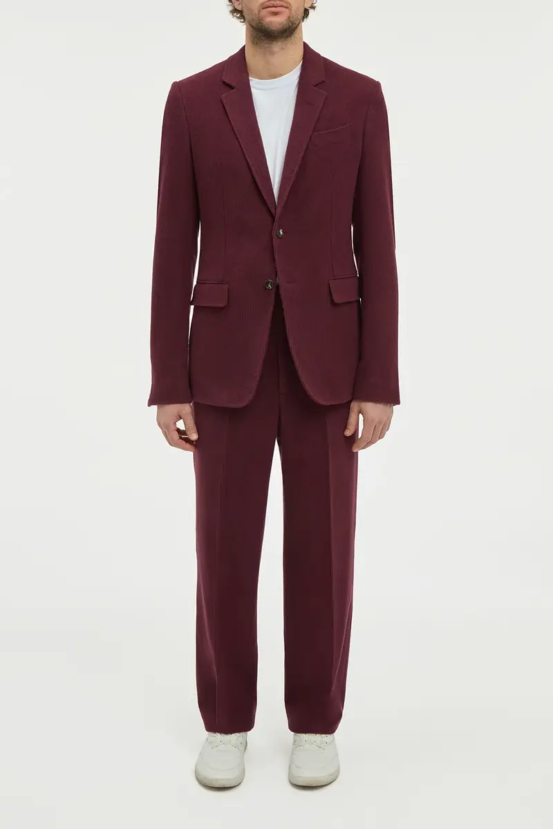 Gabriela Hearst Irving Jacket in Plum Cashmere Corduroy | Thumbnail 3