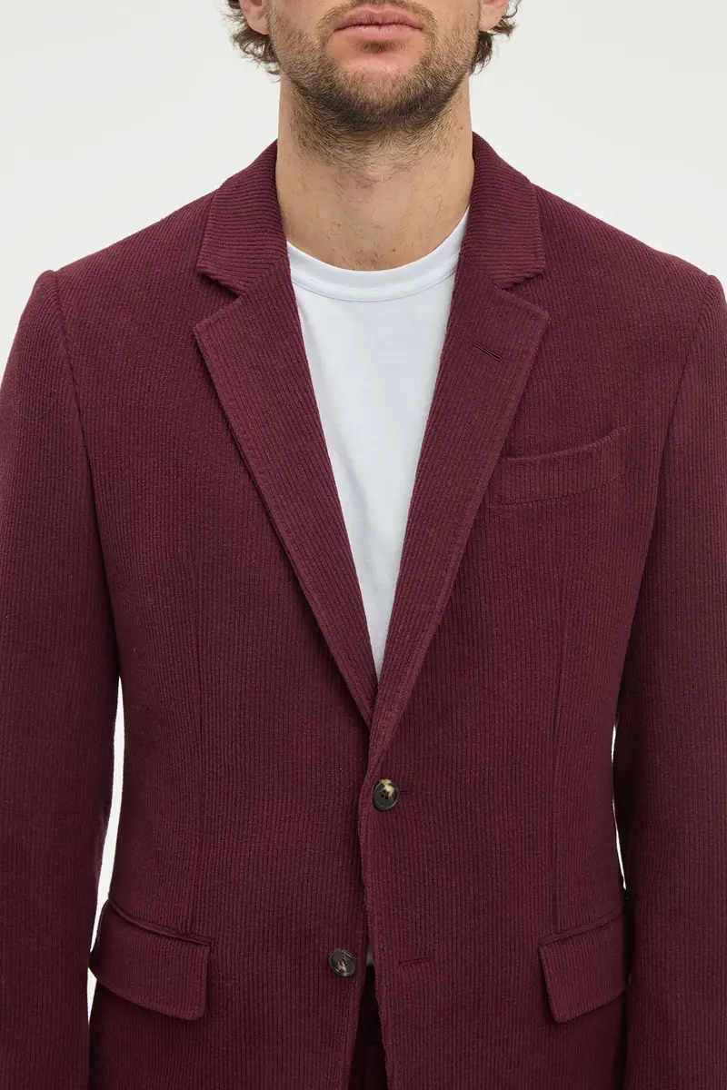 Gabriela Hearst Irving Jacket in Plum Cashmere Corduroy | Thumbnail 6