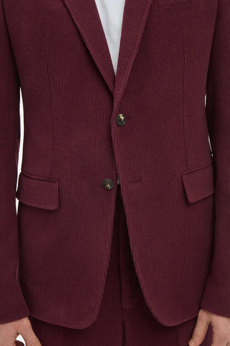 Gabriela Hearst Irving Jacket in Plum Cashmere Corduroy | Thumbnail 7