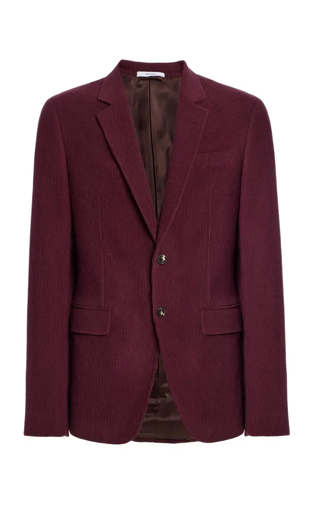 Gabriela Hearst Irving Jacket in Plum Cashmere Corduroy