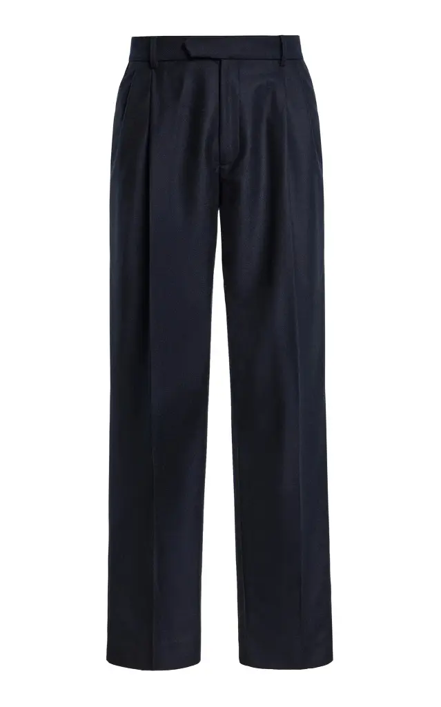 Arthur Pleated Pant in Dark Navy Wool Cashmere Flannel Arthur Pleated Pant in Dark Navy Wool Cashmere Flannel