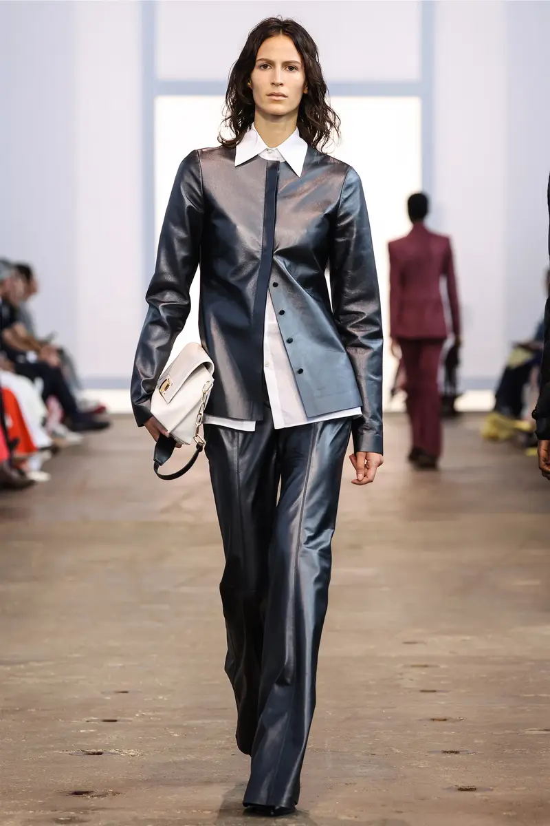 Gabriela Hearst Thales Jacket in Black Metallic Nappa Leather | Thumbnail 2 Gabriela Hearst Thales Jacket in Black Metallic Nappa Leather | Thumbnail 2