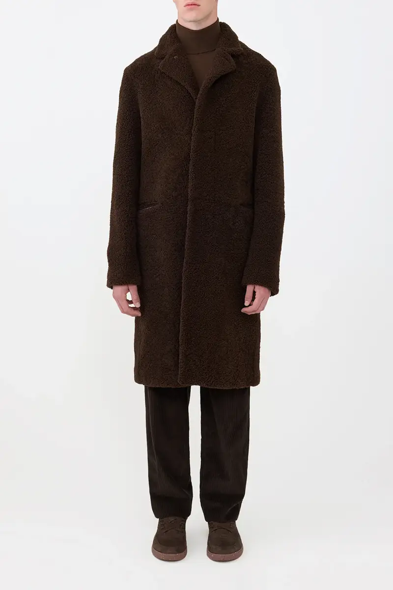 Gabriela Hearst Teddy Carcoat in Chocolate Shearling | Thumbnail 3