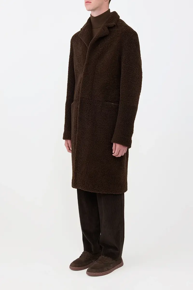 Gabriela Hearst Teddy Carcoat in Chocolate Shearling | Thumbnail 4