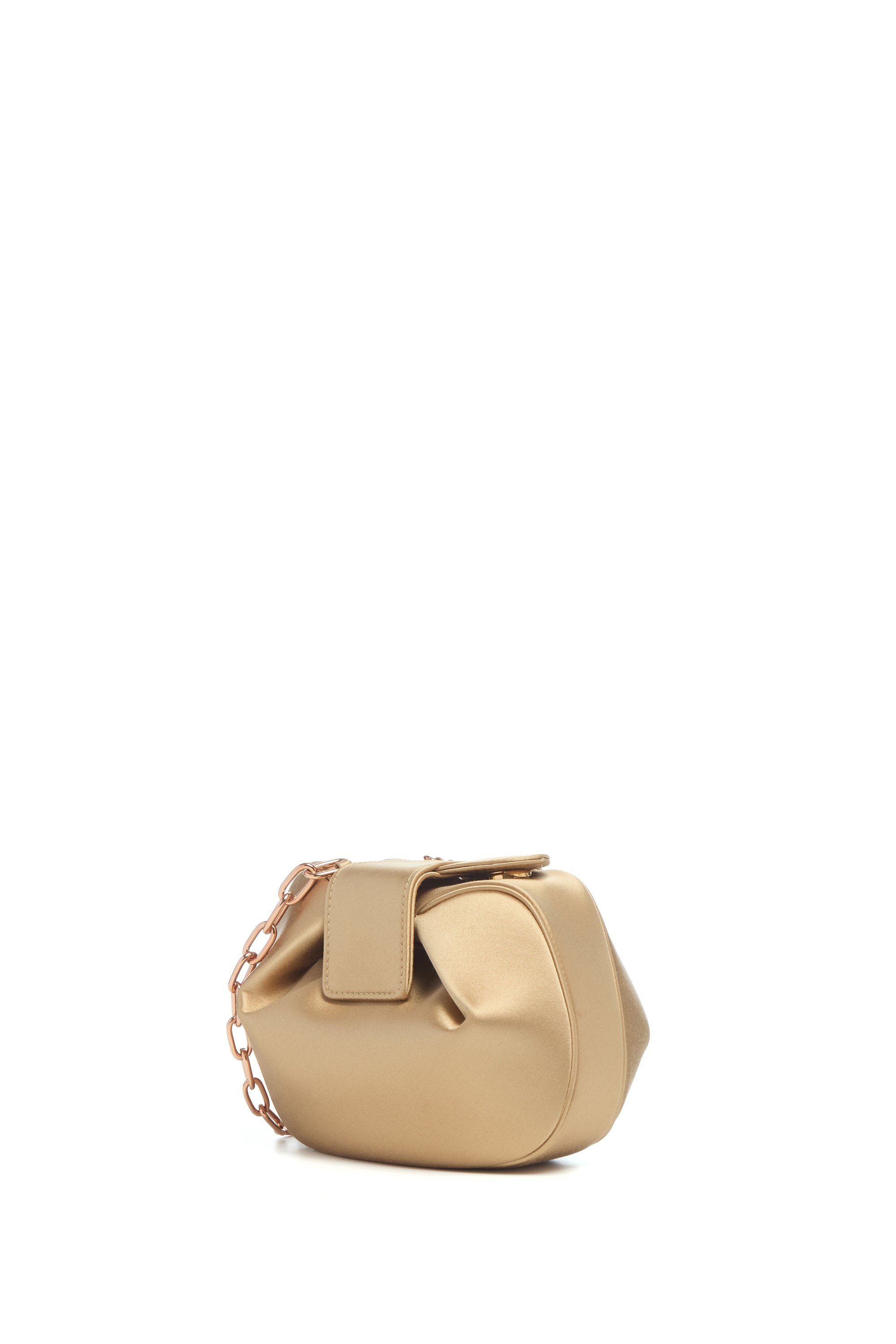 Soft Demi Clutch In Camel Satin Soft Demi Clutch In Camel Satin