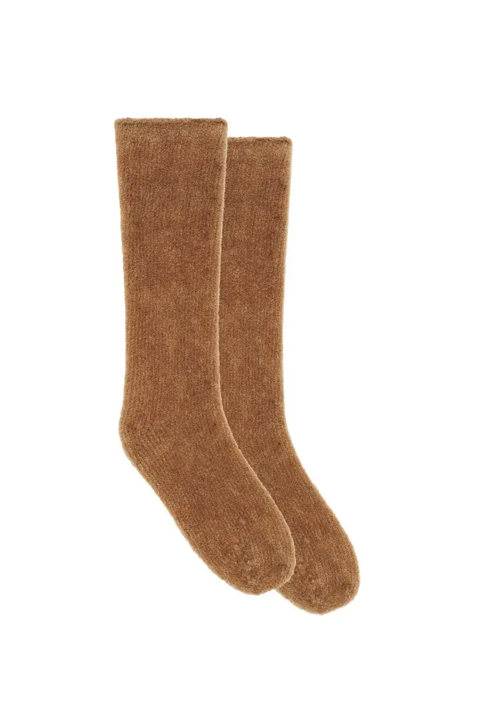 Anima Knit Socks in Mid Camel Silk Anima Knit Socks in Mid Camel Silk