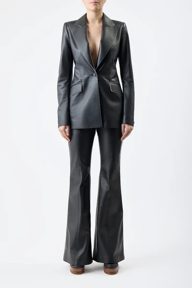 Gabriela Hearst Rhein Pant in Black Nappa Leather | Thumbnail 3 Gabriela Hearst Rhein Pant in Black Nappa Leather | Thumbnail 3