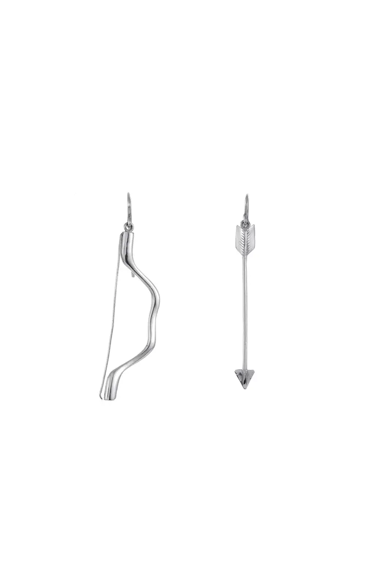 Gabriela Hearst Artemis Earrings in Platinum