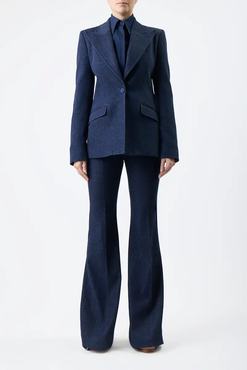 Gabriela Hearst Leiva Blazer in Organic Raw Denim | Thumbnail 3 Gabriela Hearst Leiva Blazer in Organic Raw Denim | Thumbnail 3