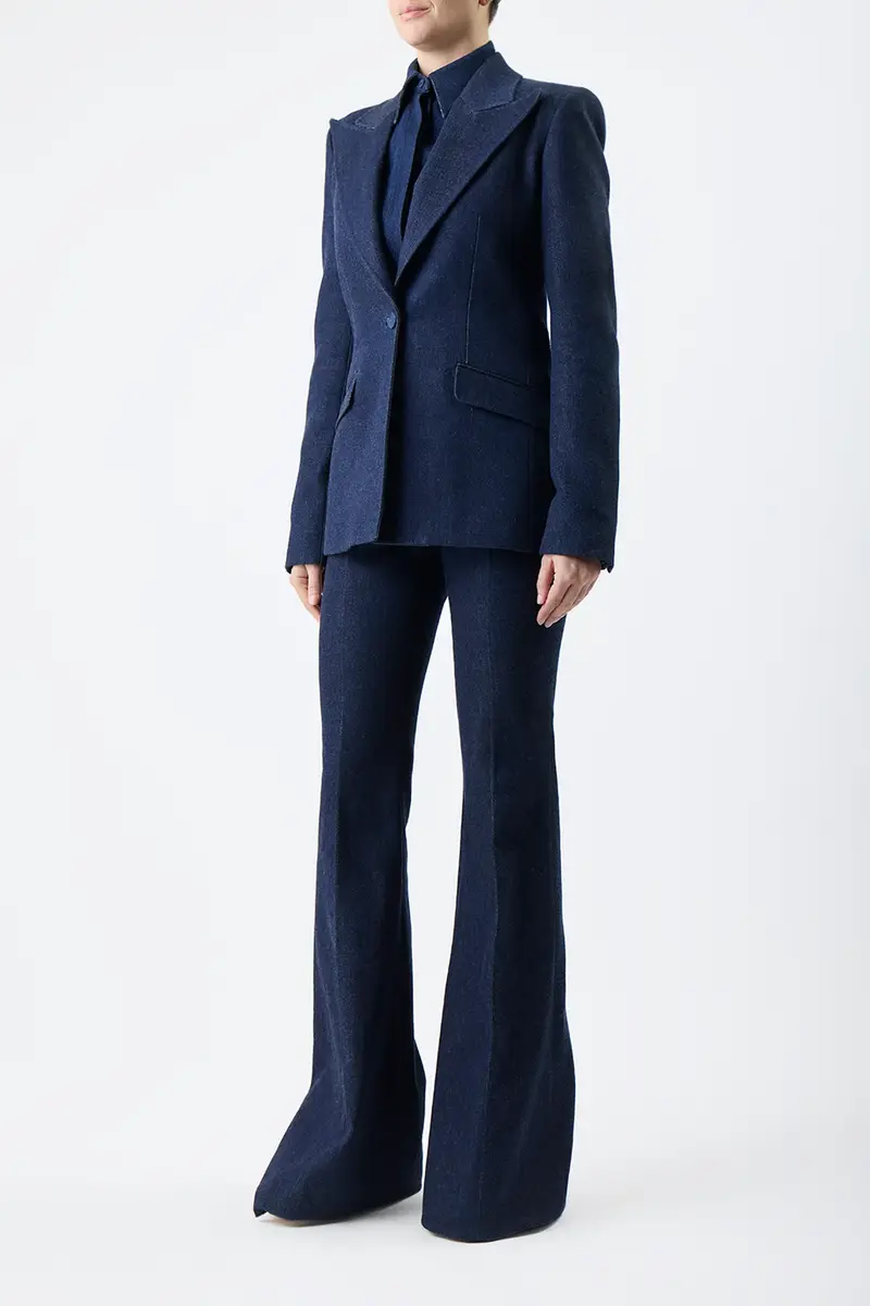 Gabriela Hearst Leiva Blazer in Organic Raw Denim | Thumbnail 4 Gabriela Hearst Leiva Blazer in Organic Raw Denim | Thumbnail 4