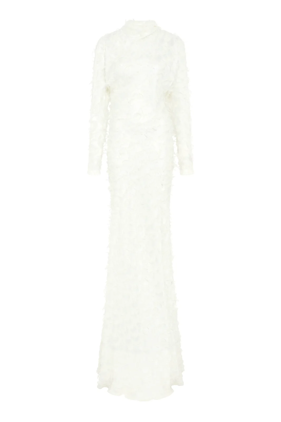 Gabriela Hearst Aberdeen Dress in Ivory Silk Wool Fil Coupé