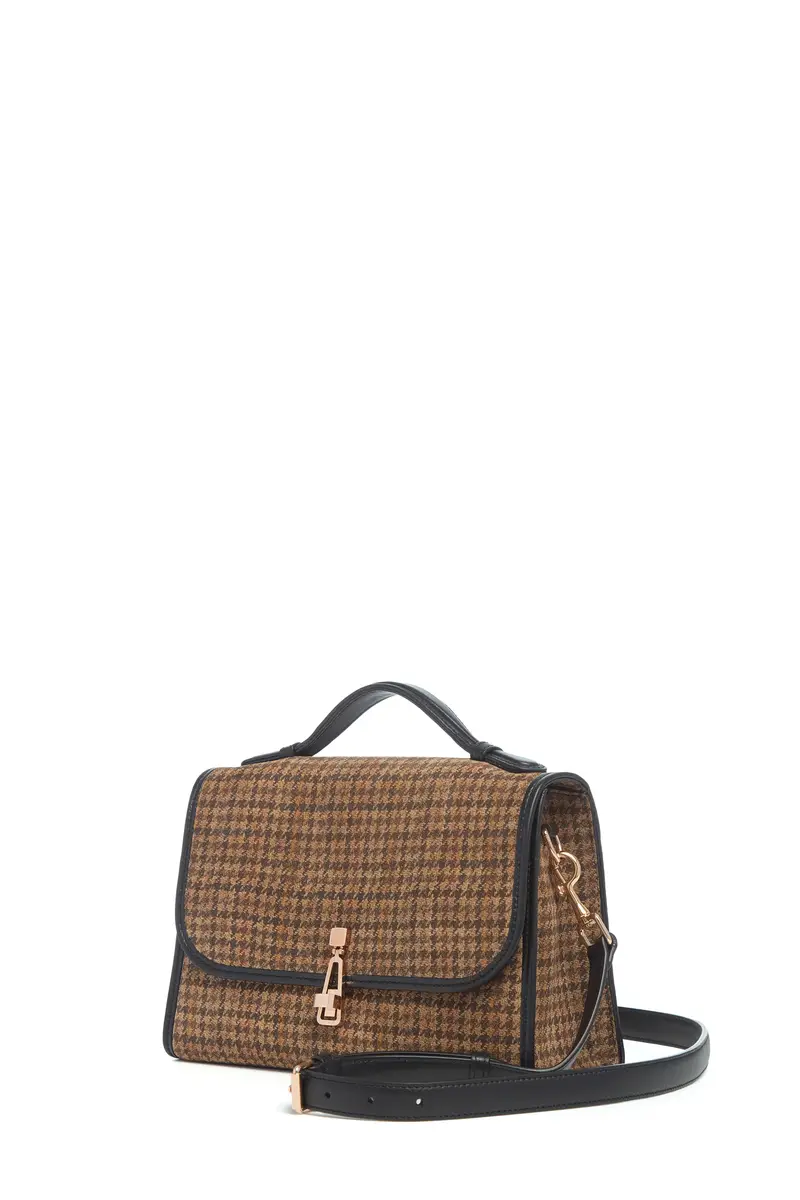 Gabriela Hearst Medium Leonora Bag in Camel Multi Suede Houndstooth | Thumbnail 4 Gabriela Hearst Medium Leonora Bag in Camel Multi Suede Houndstooth | Thumbnail 4