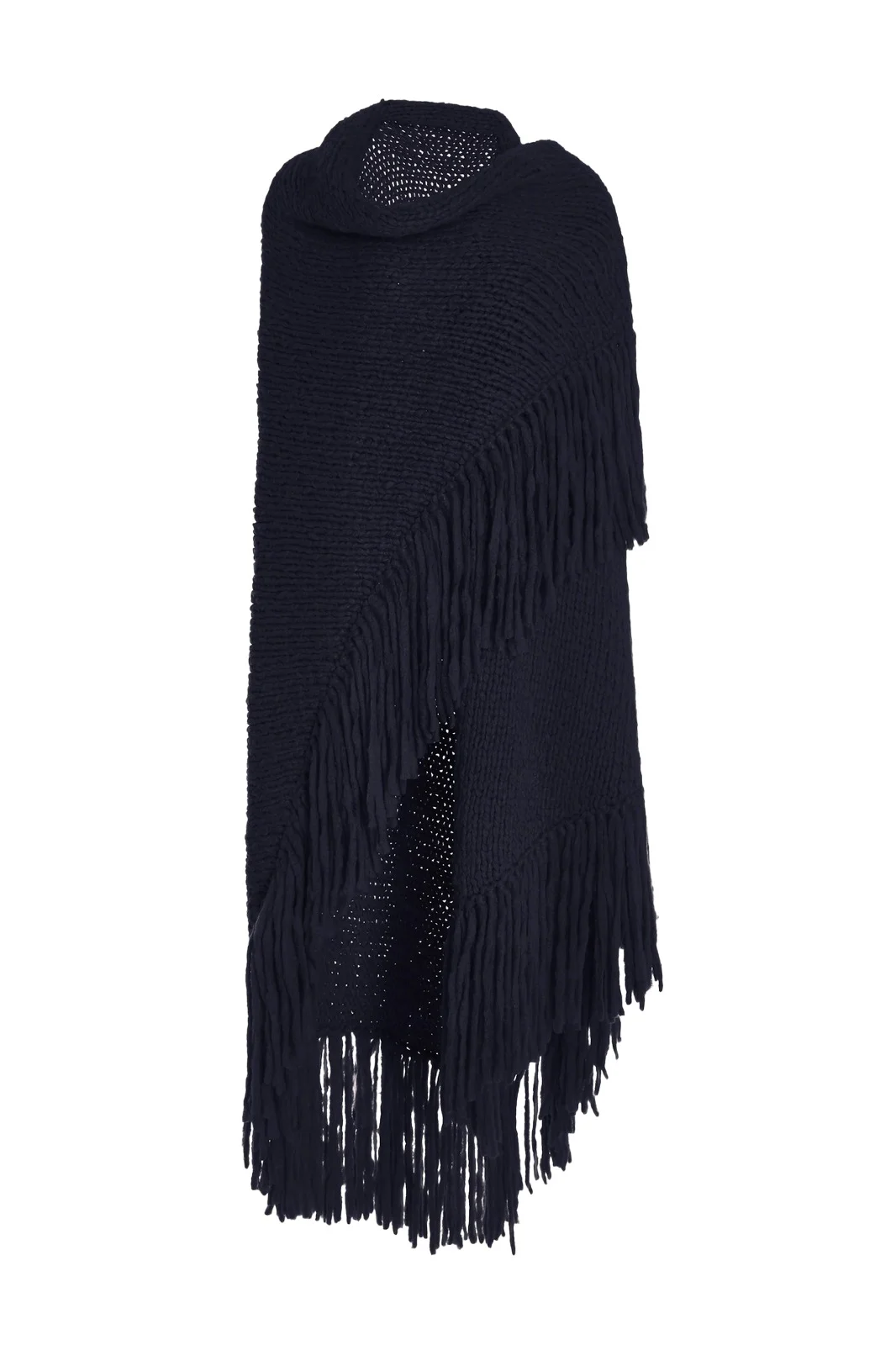 Lauren Knit Wrap in Dark Navy Welfat Cashmere Lauren Knit Wrap in Dark Navy Welfat Cashmere