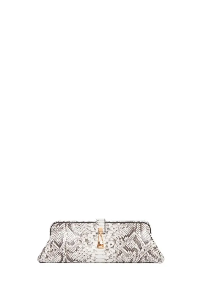 Paola Clutch in Black & Ivory Snakeskin Paola Clutch in Black & Ivory Snakeskin