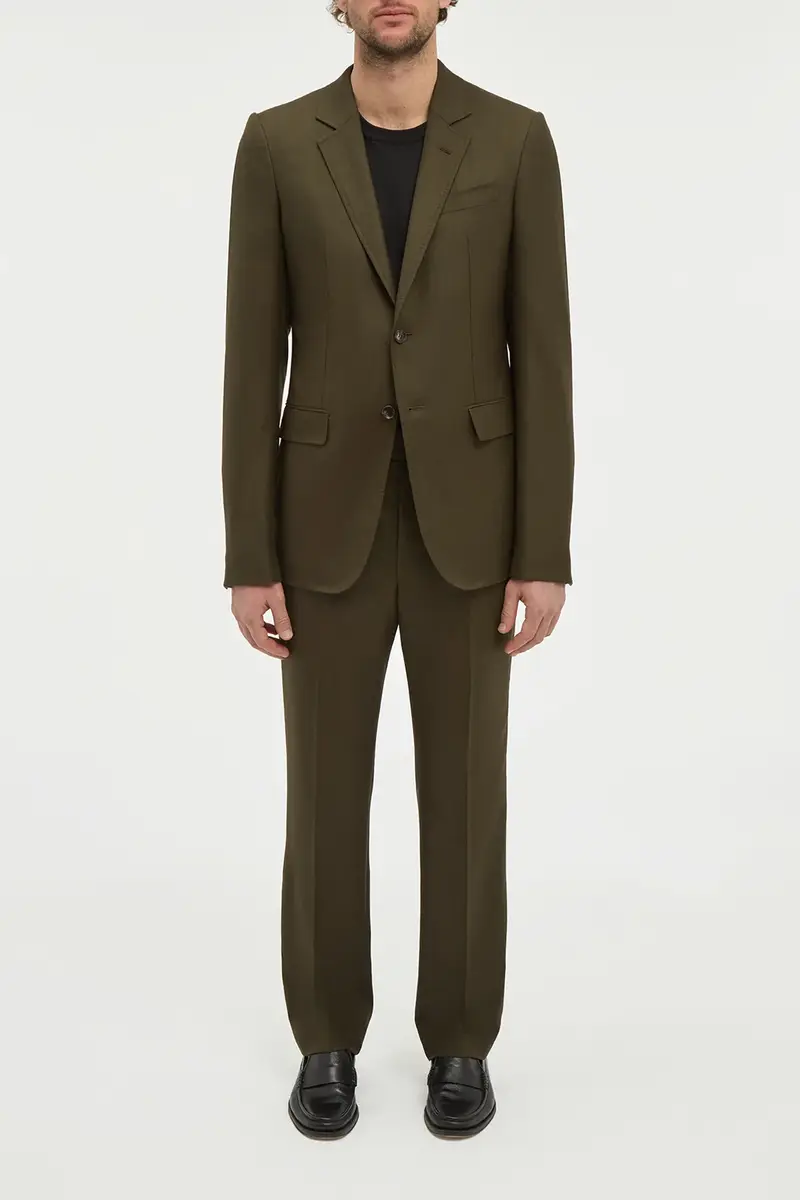 Gabriela Hearst Sebastian Slim-leg Pant in Olive Wool Cashmere Flannel | Thumbnail 3 Gabriela Hearst Sebastian Slim-leg Pant in Olive Wool Cashmere Flannel | Thumbnail 3