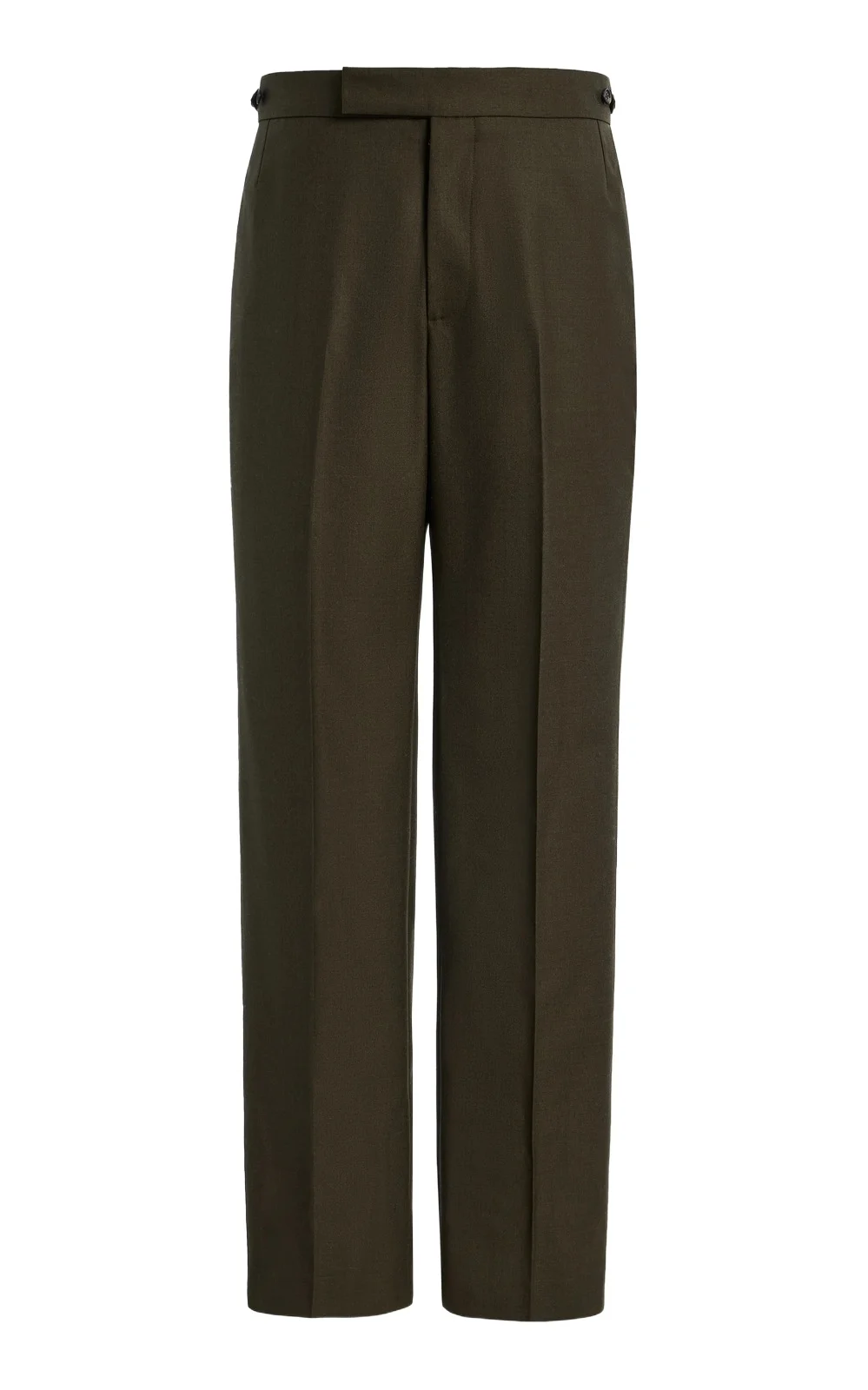 Gabriela Hearst Sebastian Slim-leg Pant in Olive Wool Cashmere Flannel