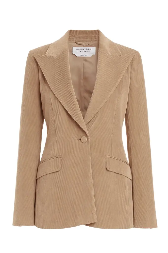 Leiva Blazer in Camel Cashmere Wool Corduroy Leiva Blazer in Camel Cashmere Wool Corduroy