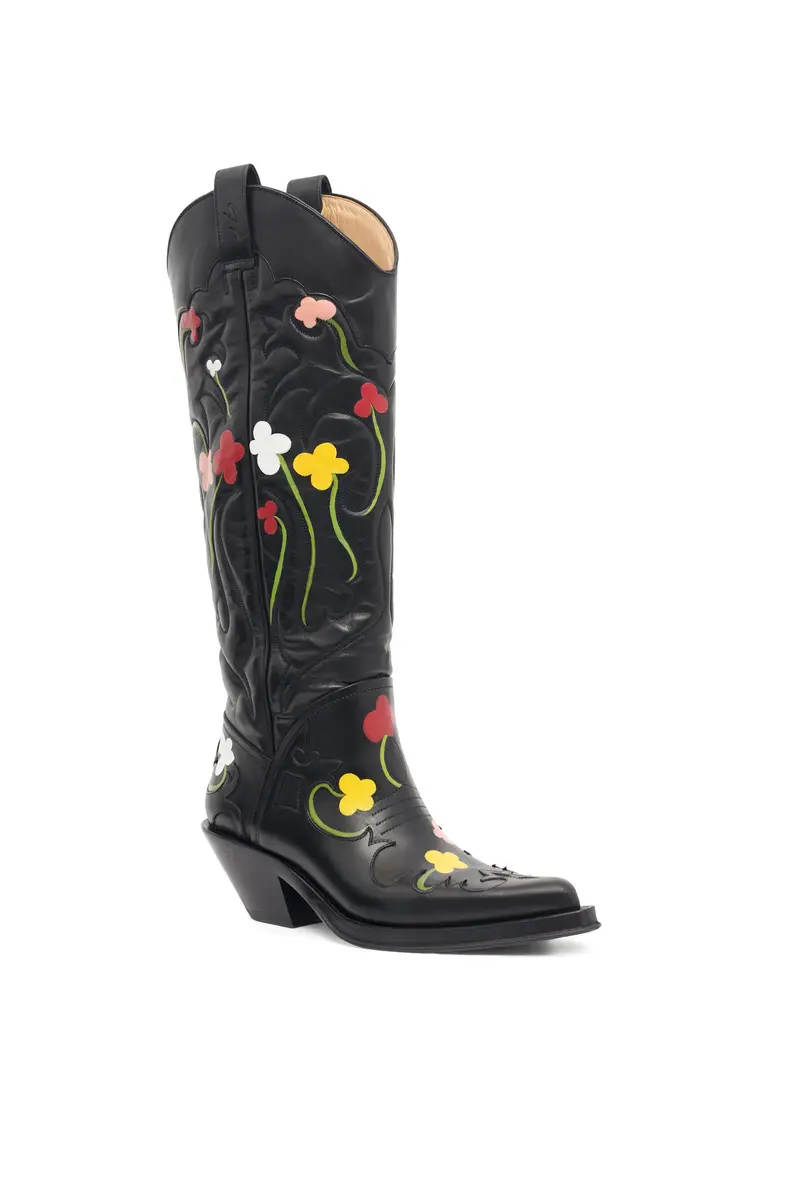 Gabriela Hearst Hand Painted Capitana Cowboy Boot in Floral Multi Leather | Thumbnail 2 Gabriela Hearst Hand Painted Capitana Cowboy Boot in Floral Multi Leather | Thumbnail 2