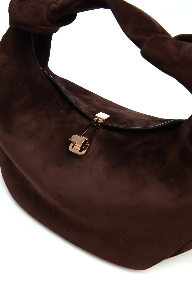 Gabriela Hearst Mini Antonia Bag in Chocolate Suede | Thumbnail 4 Gabriela Hearst Mini Antonia Bag in Chocolate Suede | Thumbnail 4