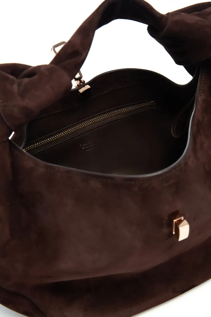 Gabriela Hearst Mini Antonia Bag in Chocolate Suede | Thumbnail 5 Gabriela Hearst Mini Antonia Bag in Chocolate Suede | Thumbnail 5