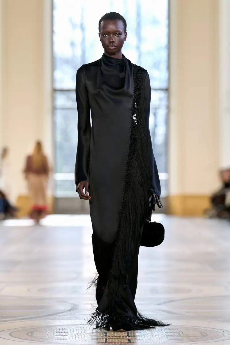 Gabriela Hearst Anne Dress in Black Silk Satin with Silk Macrame | Thumbnail 2 Gabriela Hearst Anne Dress in Black Silk Satin with Silk Macrame | Thumbnail 2