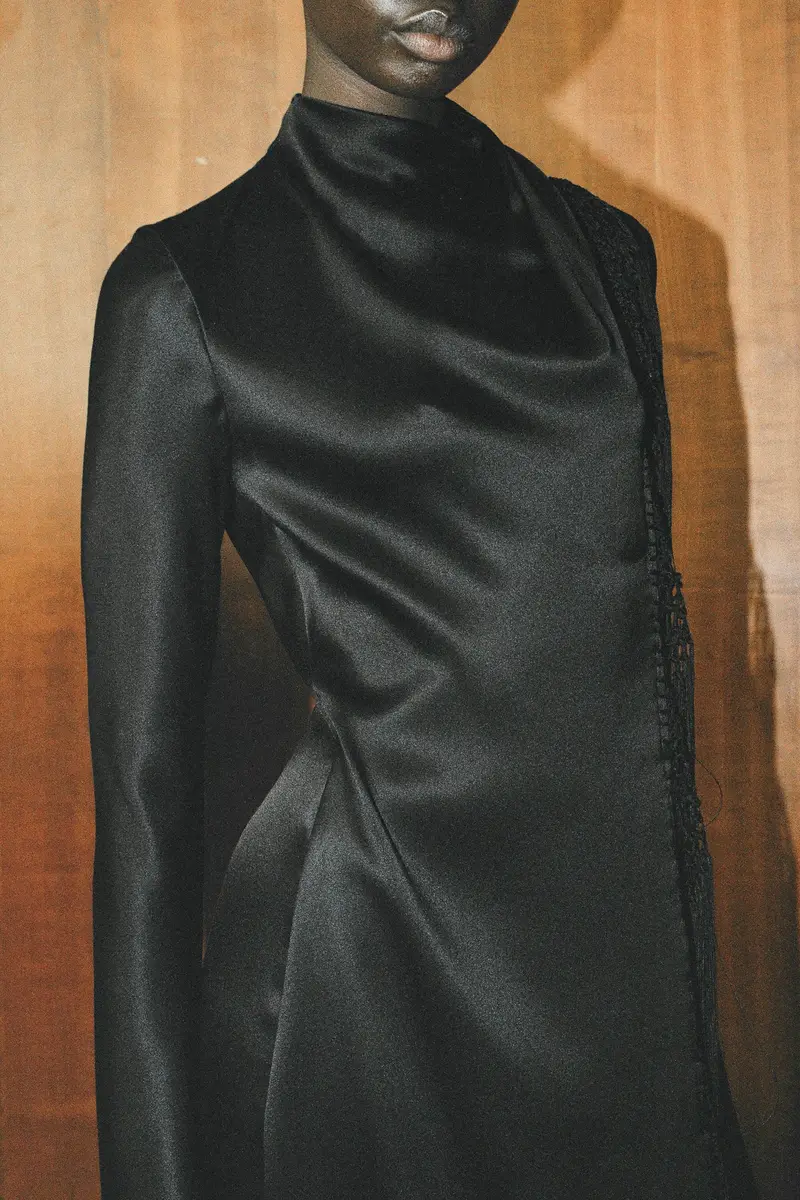 Gabriela Hearst Anne Dress in Black Silk Satin with Silk Macrame | Thumbnail 9 Gabriela Hearst Anne Dress in Black Silk Satin with Silk Macrame | Thumbnail 9