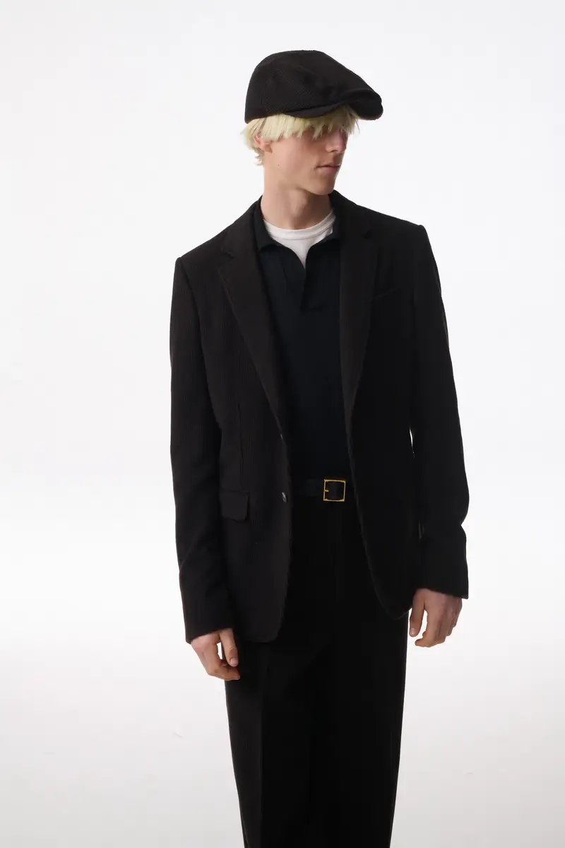 Gabriela Hearst Frome Knit Long Sleeve Polo in Black Cashmere | Thumbnail 2 Gabriela Hearst Frome Knit Long Sleeve Polo in Black Cashmere | Thumbnail 2