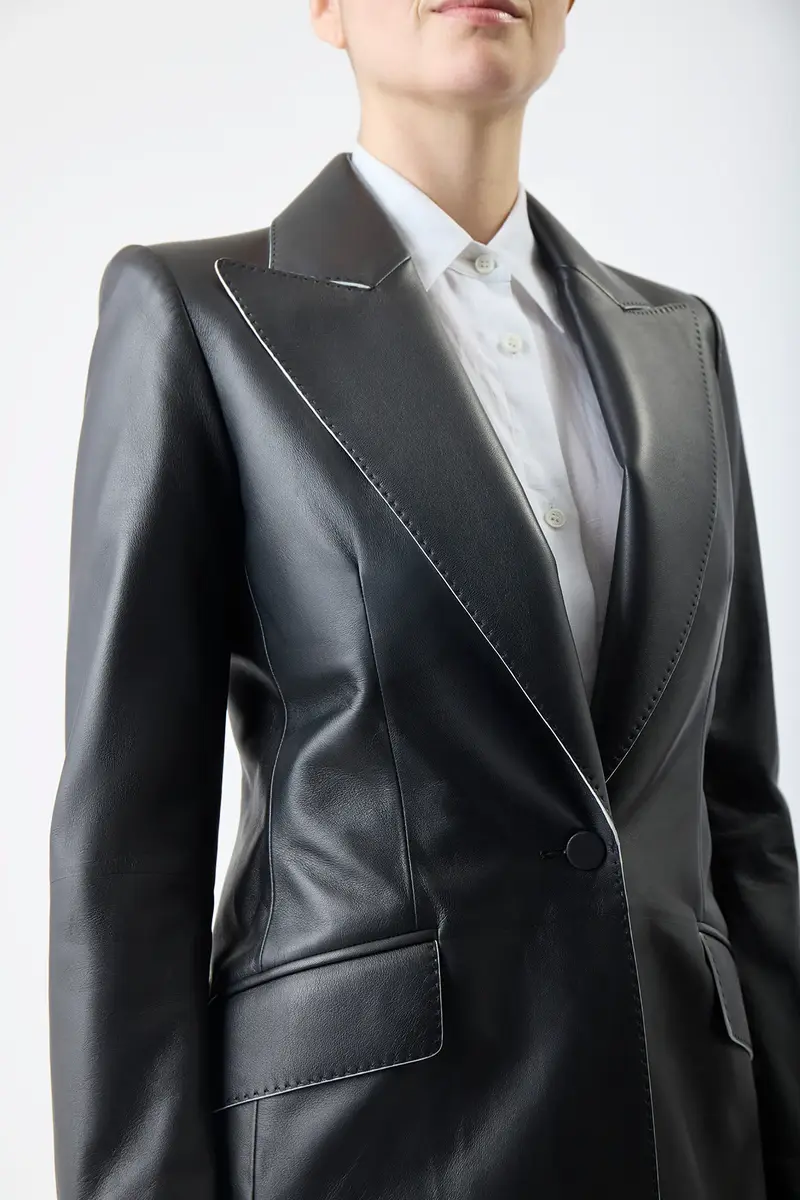 Gabriela Hearst Leiva Blazer in Black Nappa Leather | Thumbnail 6 Gabriela Hearst Leiva Blazer in Black Nappa Leather | Thumbnail 6