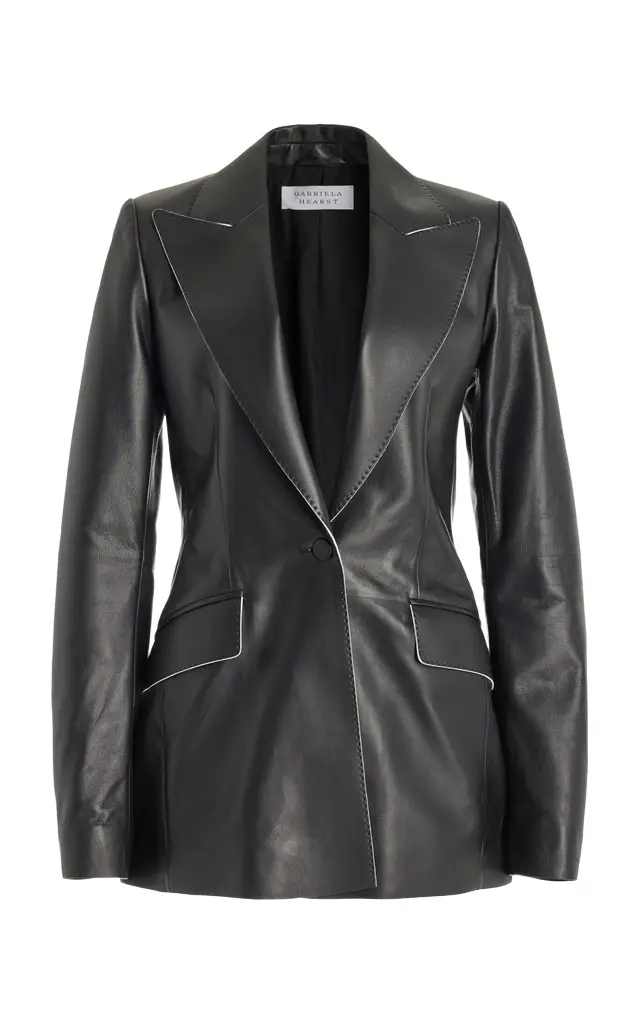 Leiva Blazer in Black Nappa Leather Leiva Blazer in Black Nappa Leather