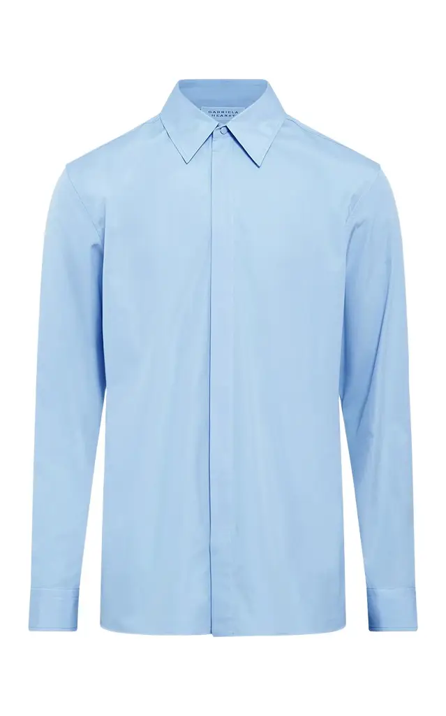 Judie Shirt in Halogen Blue Sea Island Cotton Judie Shirt in Halogen Blue Sea Island Cotton