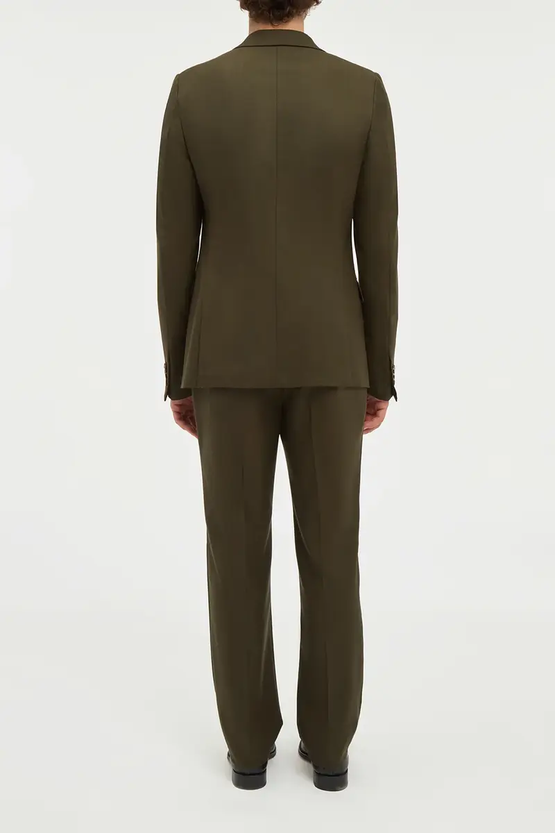 Gabriela Hearst Irving Jacket in Olive Wool Cashmere Flannel | Thumbnail 5