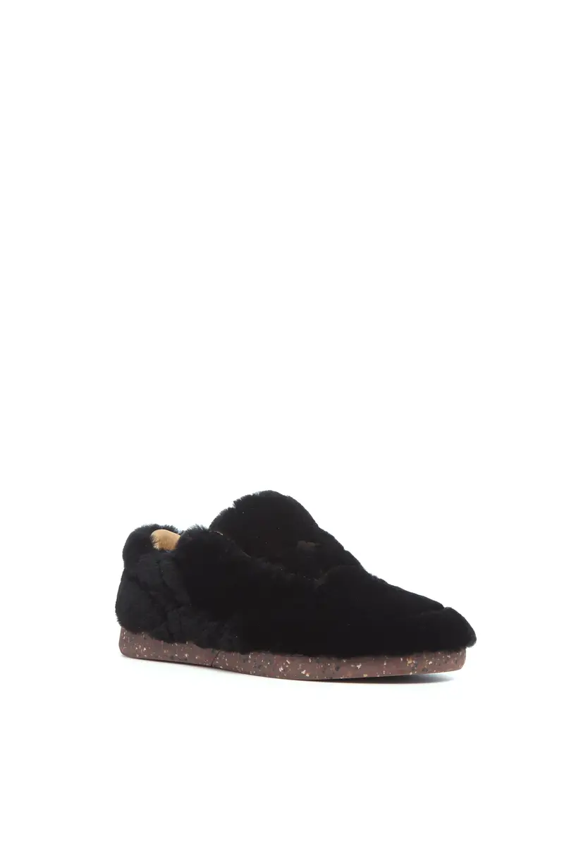 Gabriela Hearst Ohio Slip-on Sneaker in Black Shearling | Thumbnail 2